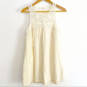 Blu Pepper crochet mini swing dress